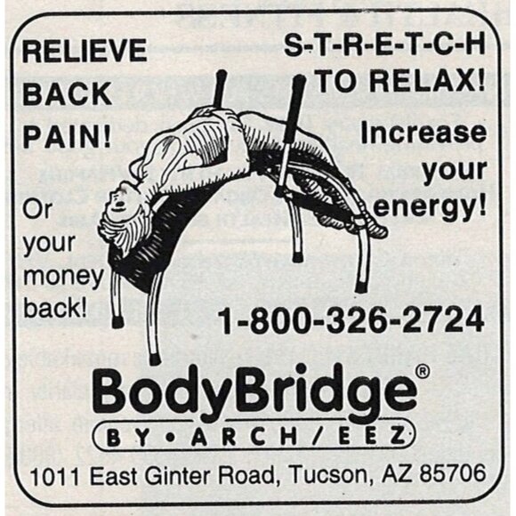 Arch/Eez  BodyBridge Stretch Vintage Print Ad 1994 Tucson AZ u Original - Picture 1 of 4